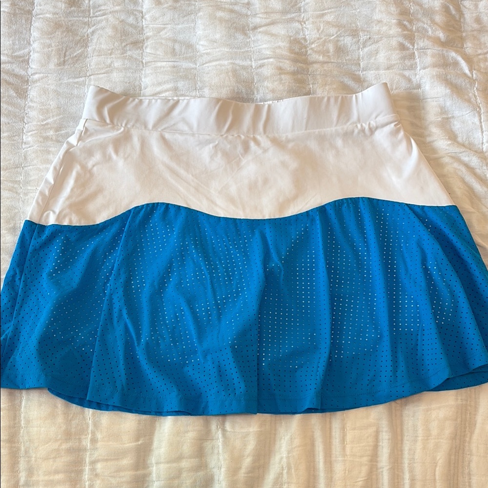 L’Etoile Tennis Skirt — Blue and White Women’s Tennis Skirt; gorgeous colors!
